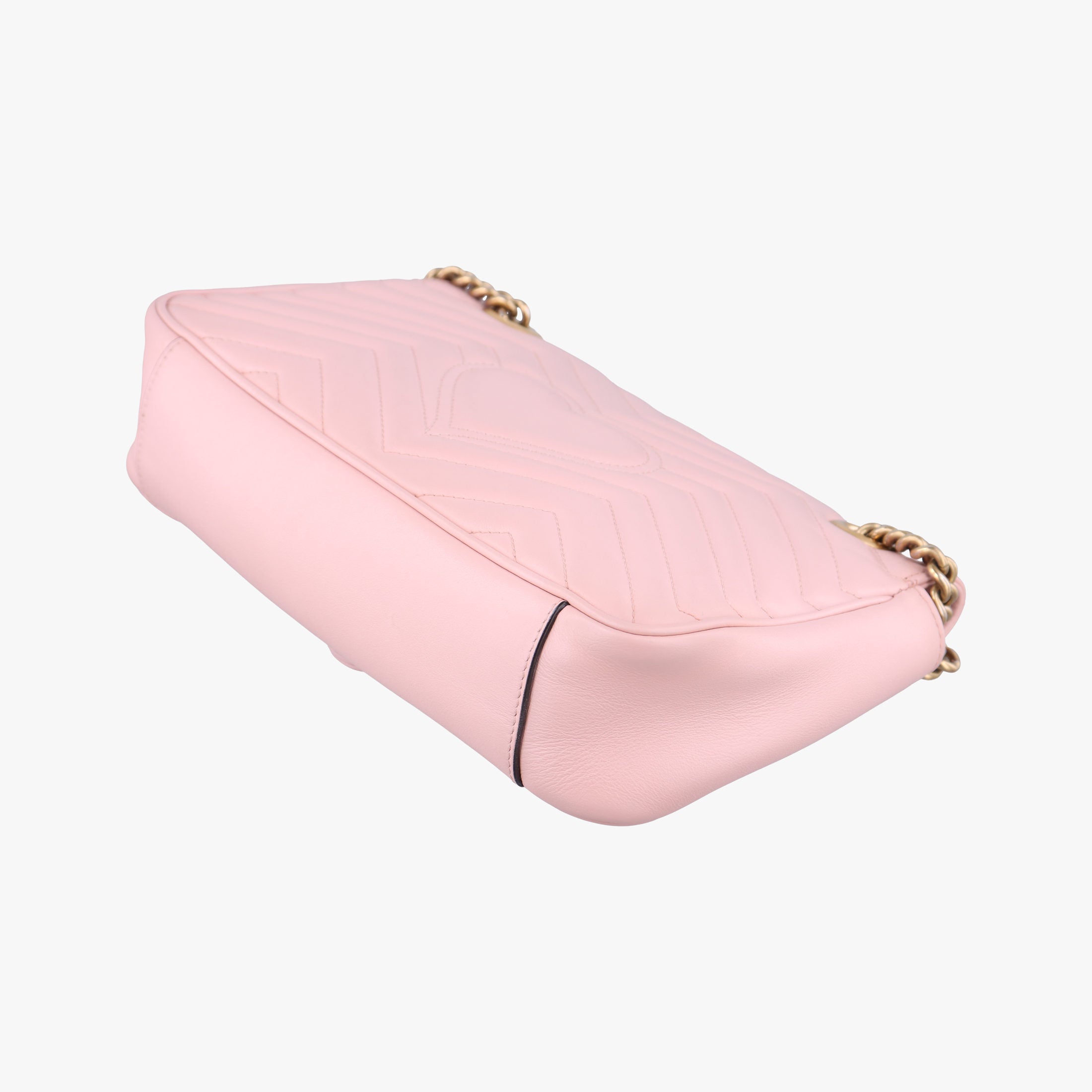 Pre-owned Gucci GG Marmont Pink Leather 443497 shoulderbag | stylenewstar