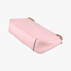 Pre-owned Gucci GG Marmont Pink Leather 443497 shoulderbag | stylenewstar