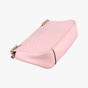 Pre-owned Gucci GG Marmont Pink Leather 443497 shoulderbag | stylenewstar