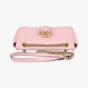 Pre-owned Gucci GG Marmont Pink Leather 443497 shoulderbag | stylenewstar