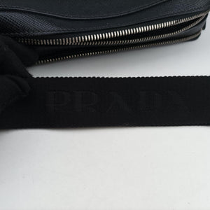 Pre-owned Prada Messenger Black Saffiano leather 2VH004 crossbodybag | stylenewstar