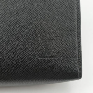 Pre-owned Louis Vuitton Pochette Voyage Ardoise Taiga M30187 clutchbag | stylenewstar