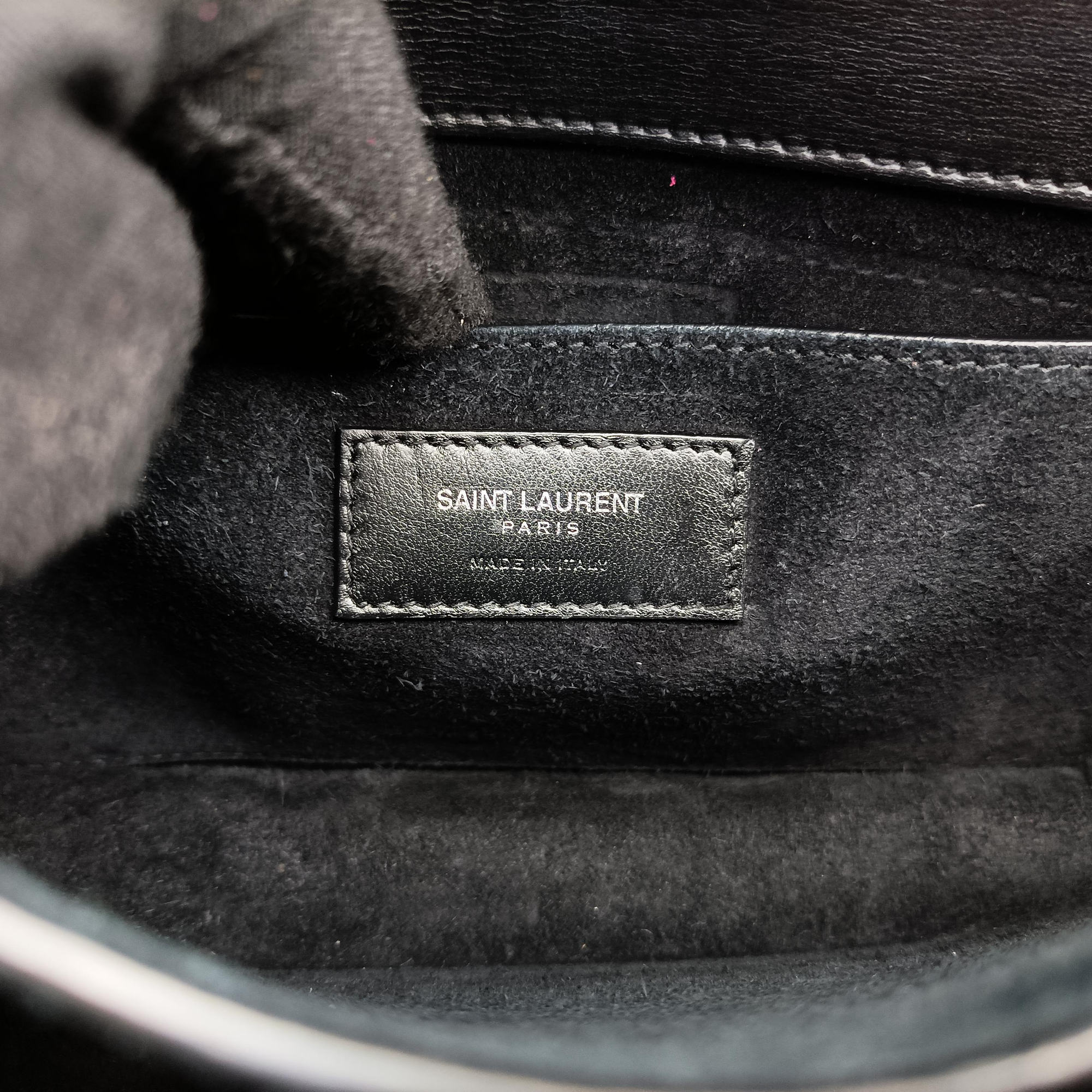 Vintage Yves Saint Laurent SUNSET Black Leather 442906 shoulderbag | stylenewstar