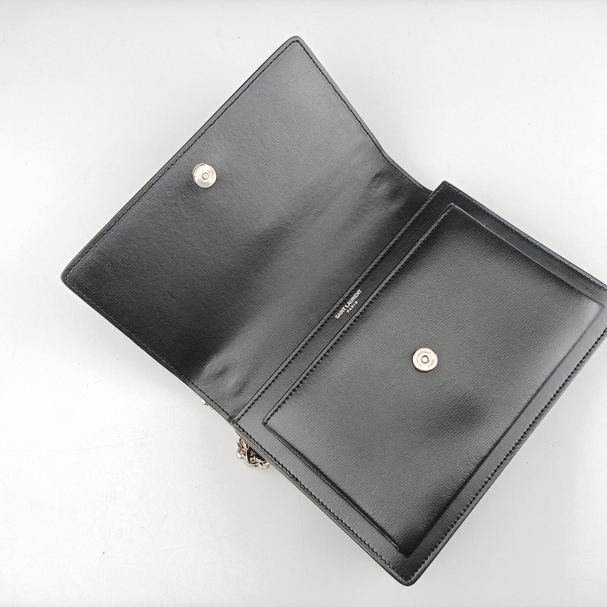 Vintage Yves Saint Laurent SUNSET Black Leather 442906 shoulderbag | stylenewstar