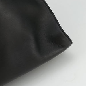 Pre-owned Yves Saint Laurent BABY CABAS Black Leather 394458 handbag | stylenewstar