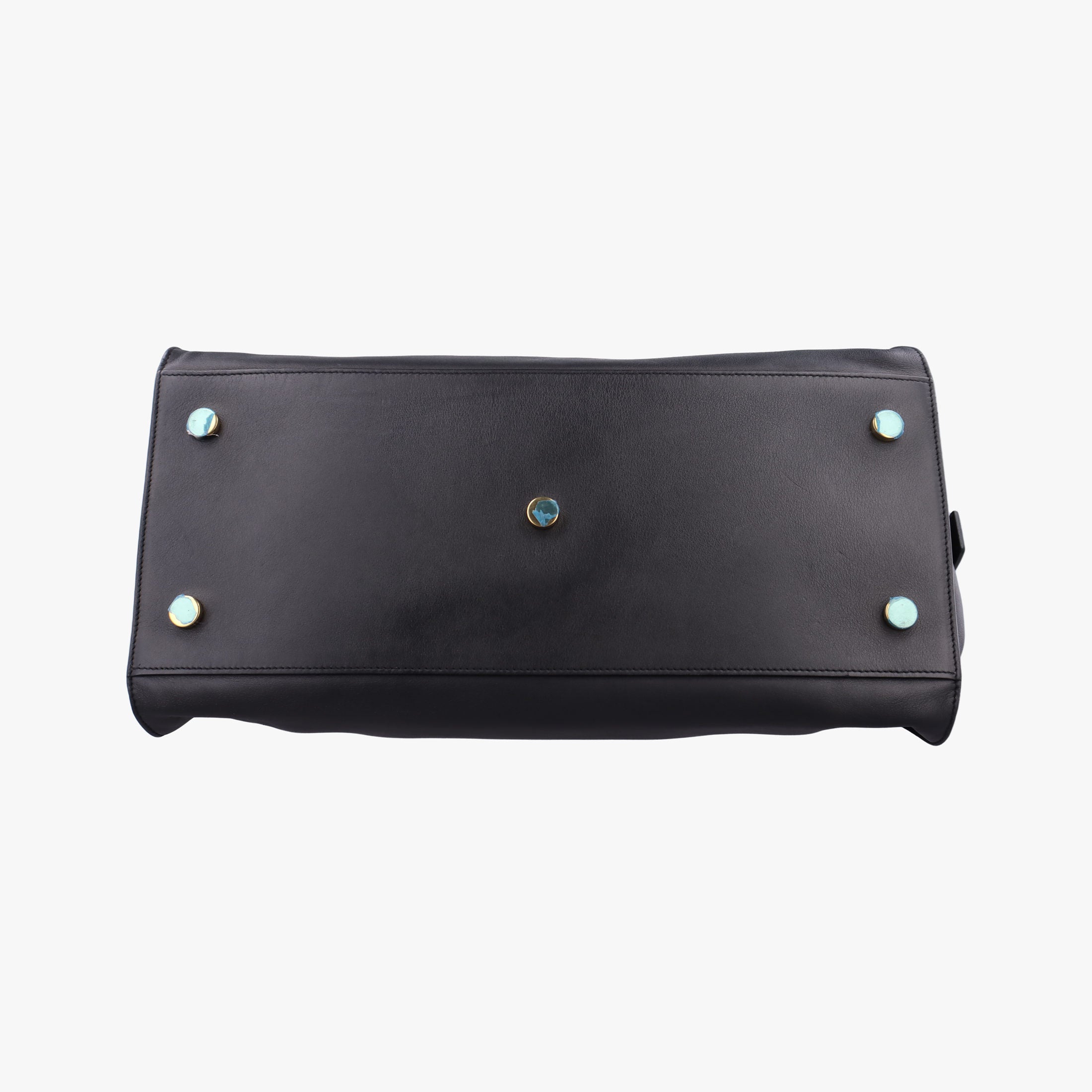 Pre-owned Yves Saint Laurent BABY CABAS Black Leather 394458 handbag | stylenewstar