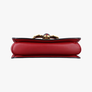 Pre-owned Gucci Queen Margaret Ivory×Red×Navy Leather 476542 shoulderbag | stylenewstar