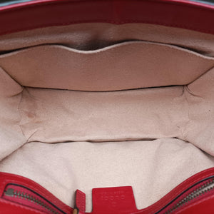 Pre-owned Gucci Queen Margaret Ivory×Red×Navy Leather 476542 shoulderbag | stylenewstar