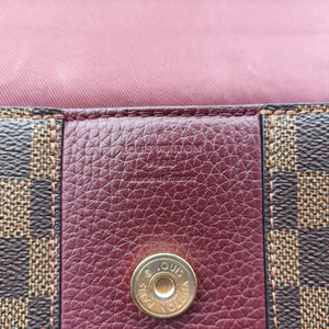 Secondhand Louis Vuitton BOND STREET EBENE×bordeaux Damier Canvas aTaurillon leather N64416 shoulderbag | stylenewstar