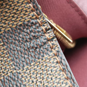 Secondhand Louis Vuitton BOND STREET EBENE×bordeaux Damier Canvas aTaurillon leather N64416 shoulderbag | stylenewstar