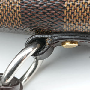 Secondhand Louis Vuitton BOND STREET EBENE×bordeaux Damier Canvas aTaurillon leather N64416 shoulderbag | stylenewstar