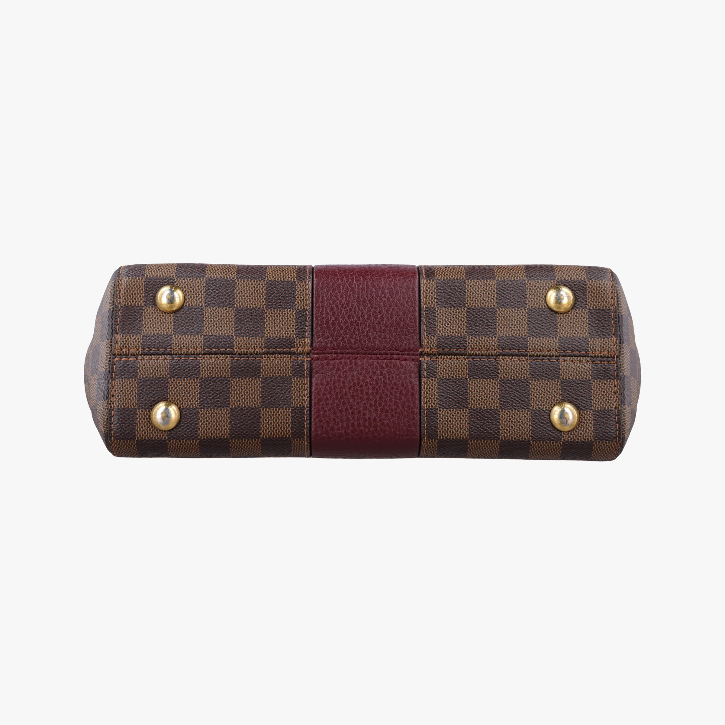Secondhand Louis Vuitton BOND STREET EBENE×bordeaux Damier Canvas aTaurillon leather N64416 shoulderbag | stylenewstar