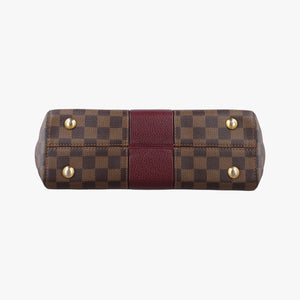 Secondhand Louis Vuitton BOND STREET EBENE×bordeaux Damier Canvas aTaurillon leather N64416 shoulderbag | stylenewstar