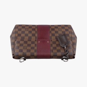 Secondhand Louis Vuitton BOND STREET EBENE×bordeaux Damier Canvas aTaurillon leather N64416 shoulderbag | stylenewstar