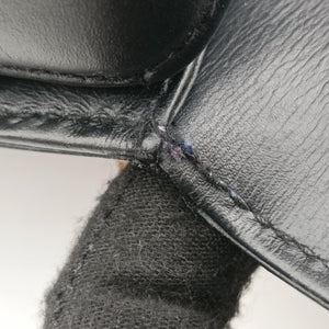 Pre-owned Gucci Bamboo Black Leather 000204 clutchbag | stylenewstar