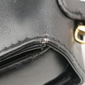Pre-owned Gucci Bamboo Black Leather 000204 clutchbag | stylenewstar