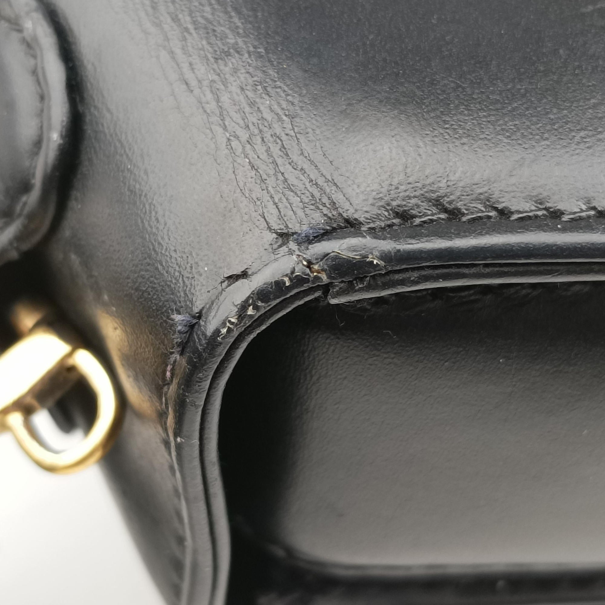 Pre-owned Gucci Bamboo Black Leather 000204 clutchbag | stylenewstar