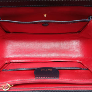 Pre-owned Gucci Bamboo Black Leather 000204 clutchbag | stylenewstar