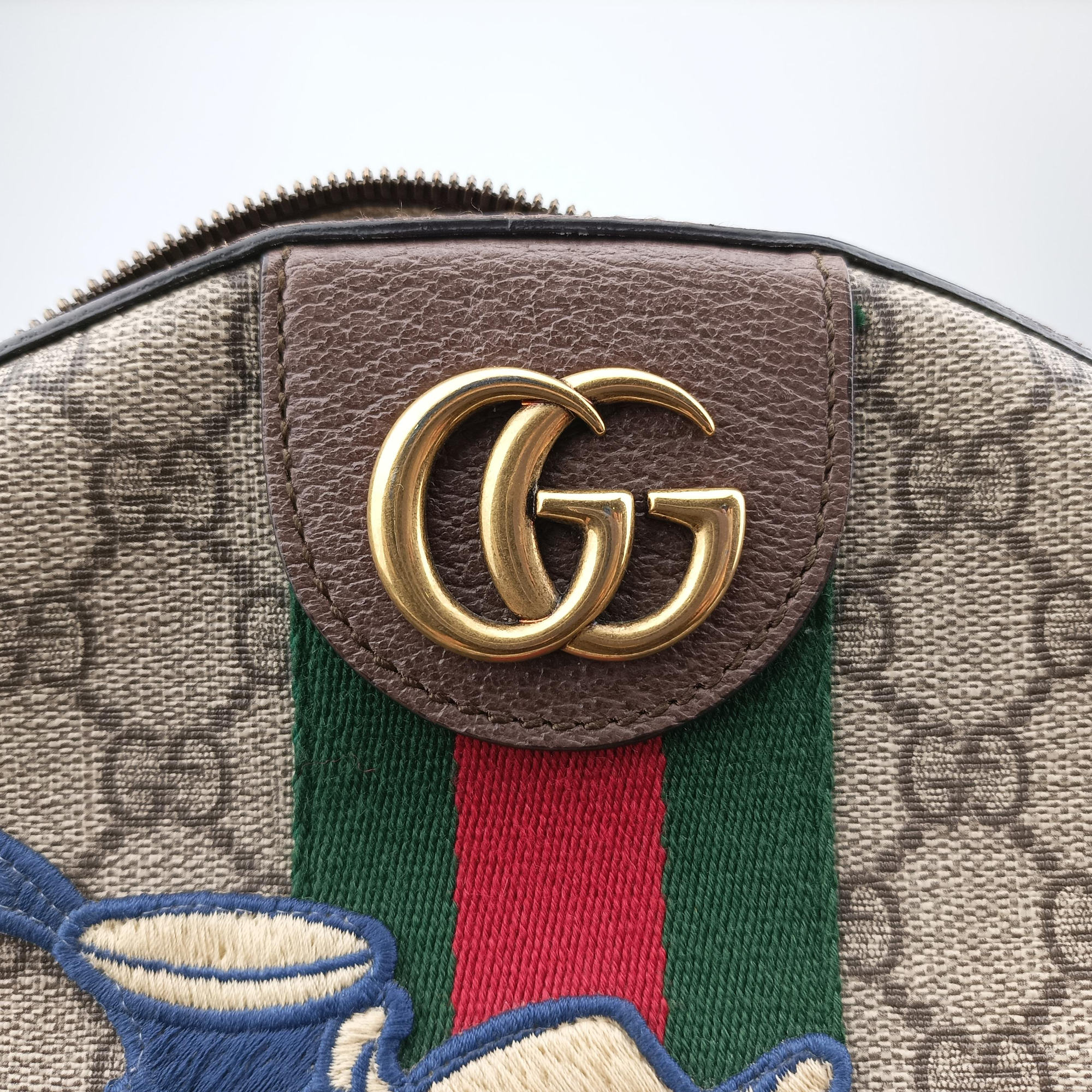 Pre-owned Gucci The Three Little Pigs Brown×Multicolour PVC coated canvas 552884 backpack/rucksack | stylenewstar
