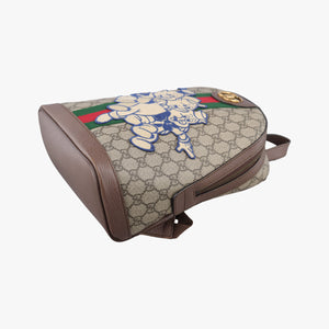 Pre-owned Gucci The Three Little Pigs Brown×Multicolour PVC coated canvas 552884 backpack/rucksack | stylenewstar