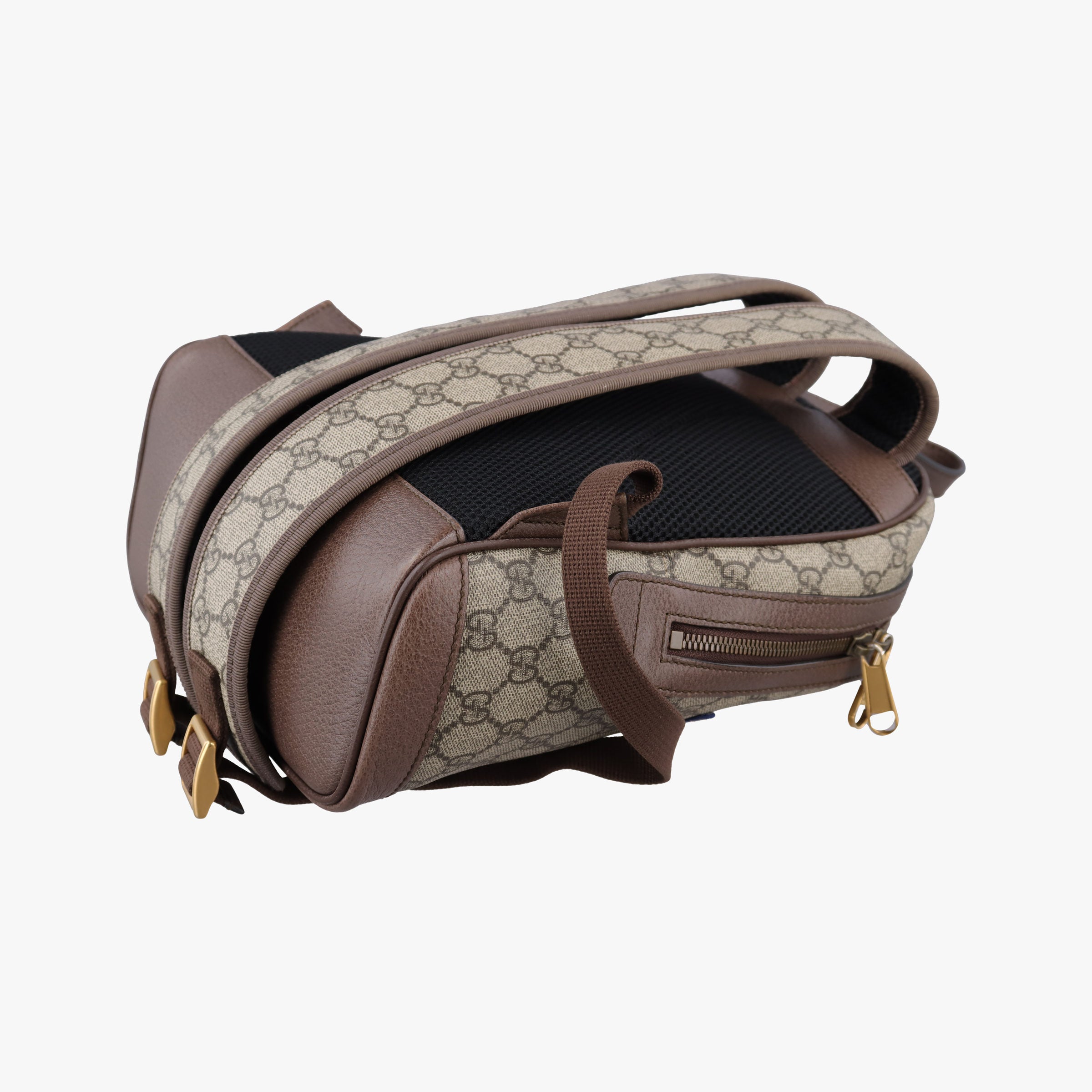 Pre-owned Gucci The Three Little Pigs Brown×Multicolour PVC coated canvas 552884 backpack/rucksack | stylenewstar