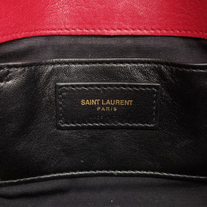 Pre-owned Yves Saint Laurent COLLEGE Red Leather 428056 shoulderbag | stylenewstar