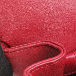 Pre-owned Yves Saint Laurent COLLEGE Red Leather 428056 shoulderbag | stylenewstar