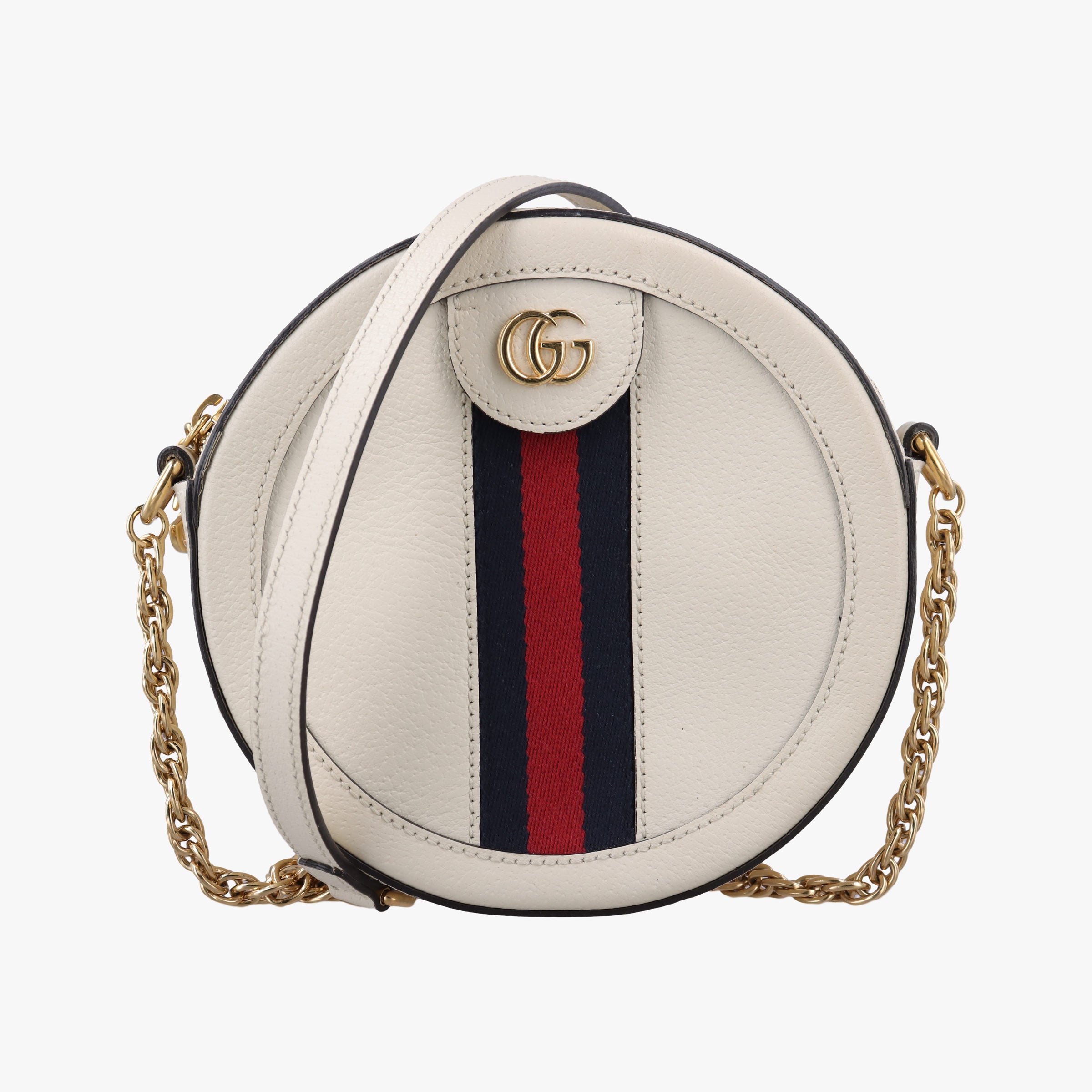 Pre-owned Gucci Ophidia White Leather 550618 shoulderbag | stylenewstar