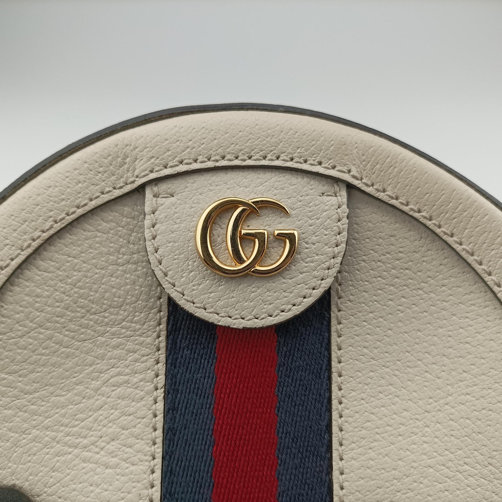 Pre-owned Gucci Ophidia White Leather 550618 shoulderbag | stylenewstar