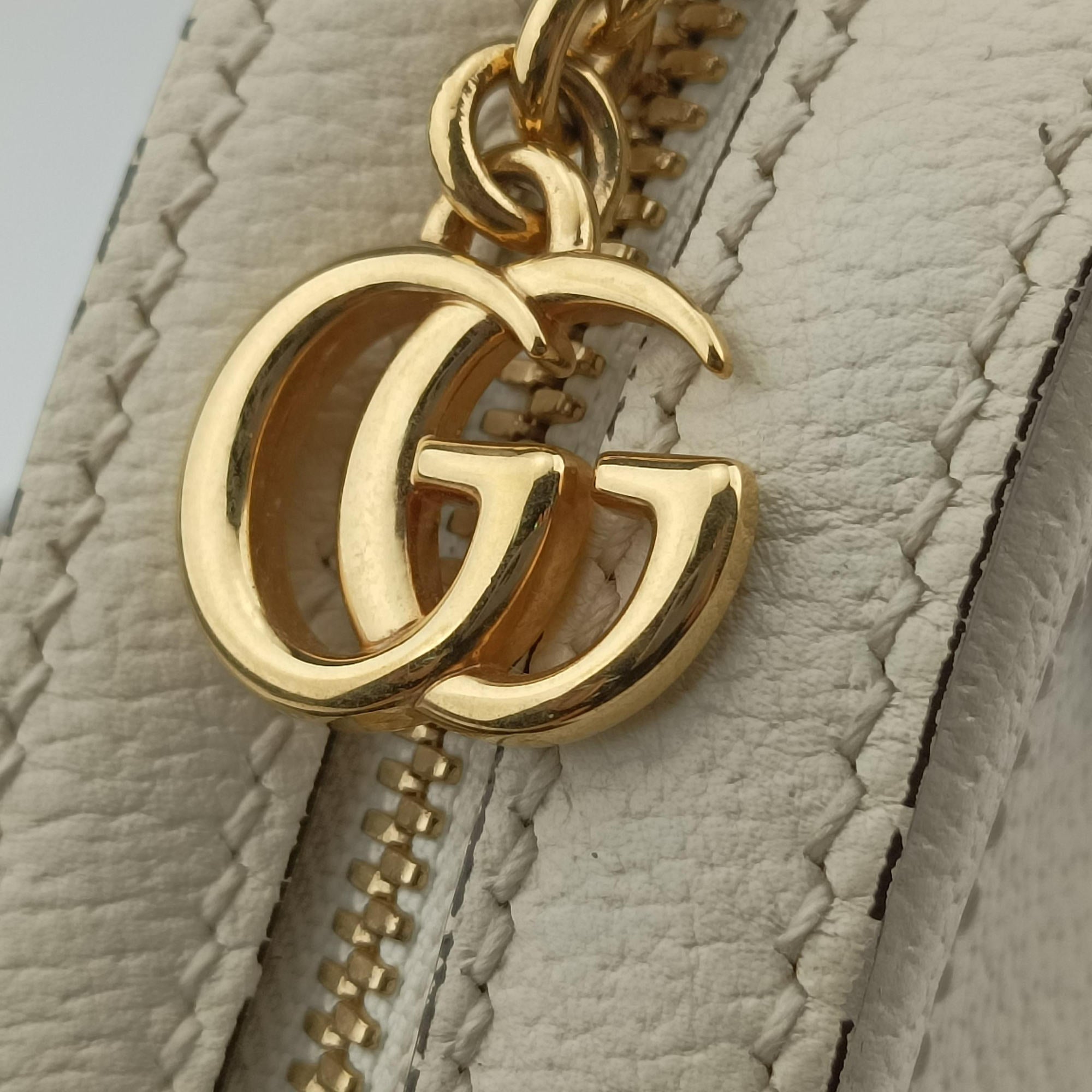 Pre-owned Gucci Ophidia White Leather 550618 shoulderbag | stylenewstar
