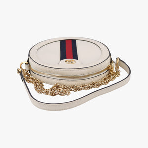 Pre-owned Gucci Ophidia White Leather 550618 shoulderbag | stylenewstar
