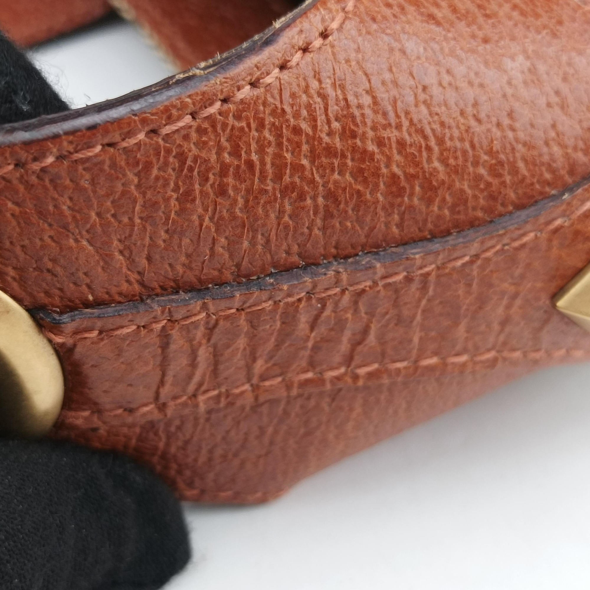 Pre-owned Gucci Piston Lock Jackie Hobo Brown canvas×leather 120885 handbag | stylenewstar