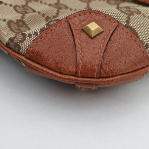 Pre-owned Gucci Piston Lock Jackie Hobo Brown canvas×leather 120885 handbag | stylenewstar