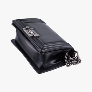 Pre-owned Chanel BOY CHANEL Black Leather A67085 shoulderbag | stylenewstar