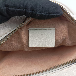 Pre-owned Gucci GG Marmont White Leather 550154 shoulderbag | stylenewstar