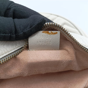 Pre-owned Gucci GG Marmont White Leather 550154 shoulderbag | stylenewstar