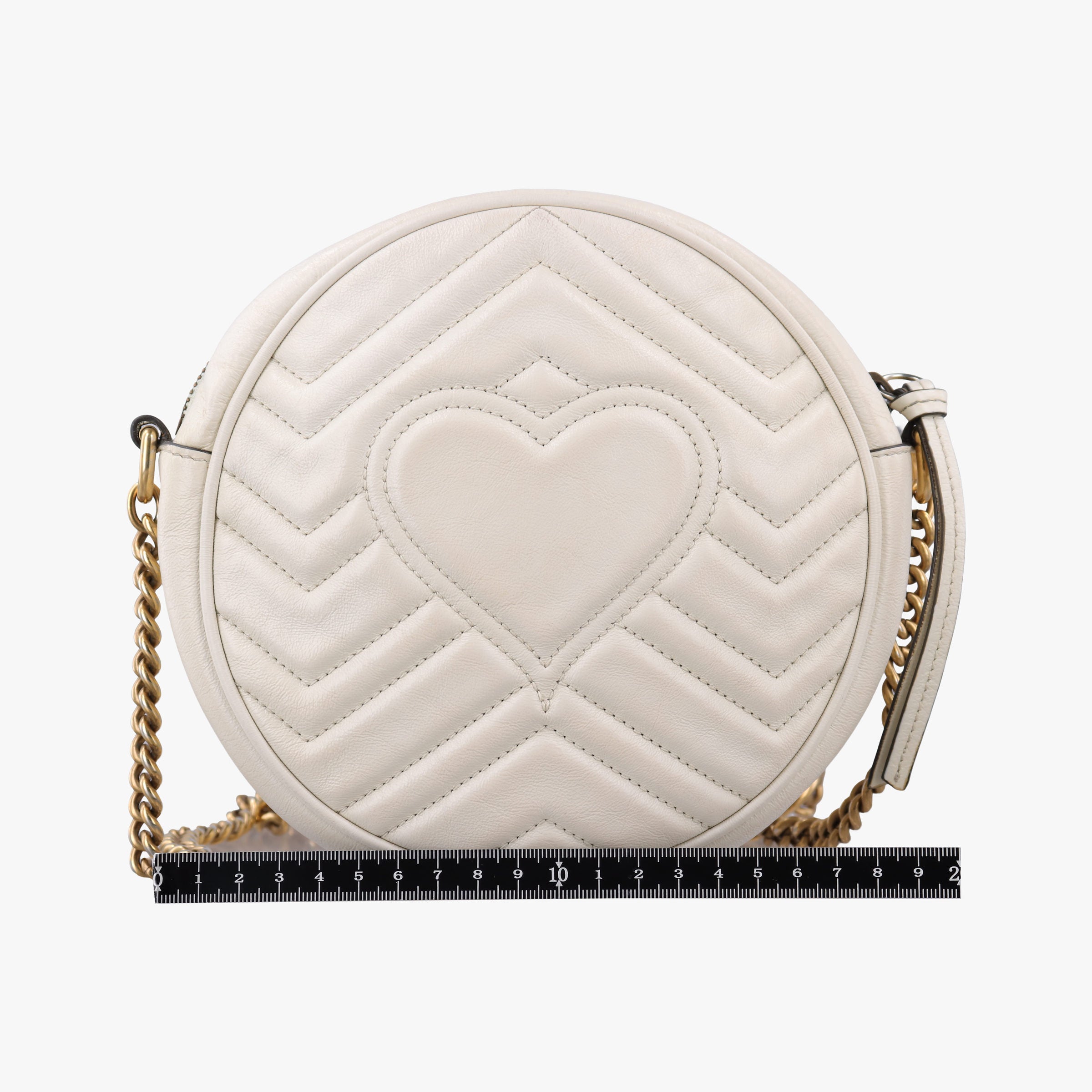 Pre-owned Gucci GG Marmont White Leather 550154 shoulderbag | stylenewstar