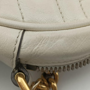 Pre-owned Gucci GG Marmont White Leather 550154 shoulderbag | stylenewstar