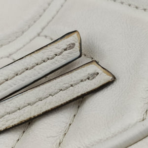 Pre-owned Gucci GG Marmont White Leather 550154 shoulderbag | stylenewstar