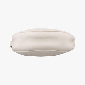 Pre-owned Gucci GG Marmont White Leather 550154 shoulderbag | stylenewstar