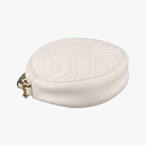 Pre-owned Gucci GG Marmont White Leather 550154 shoulderbag | stylenewstar