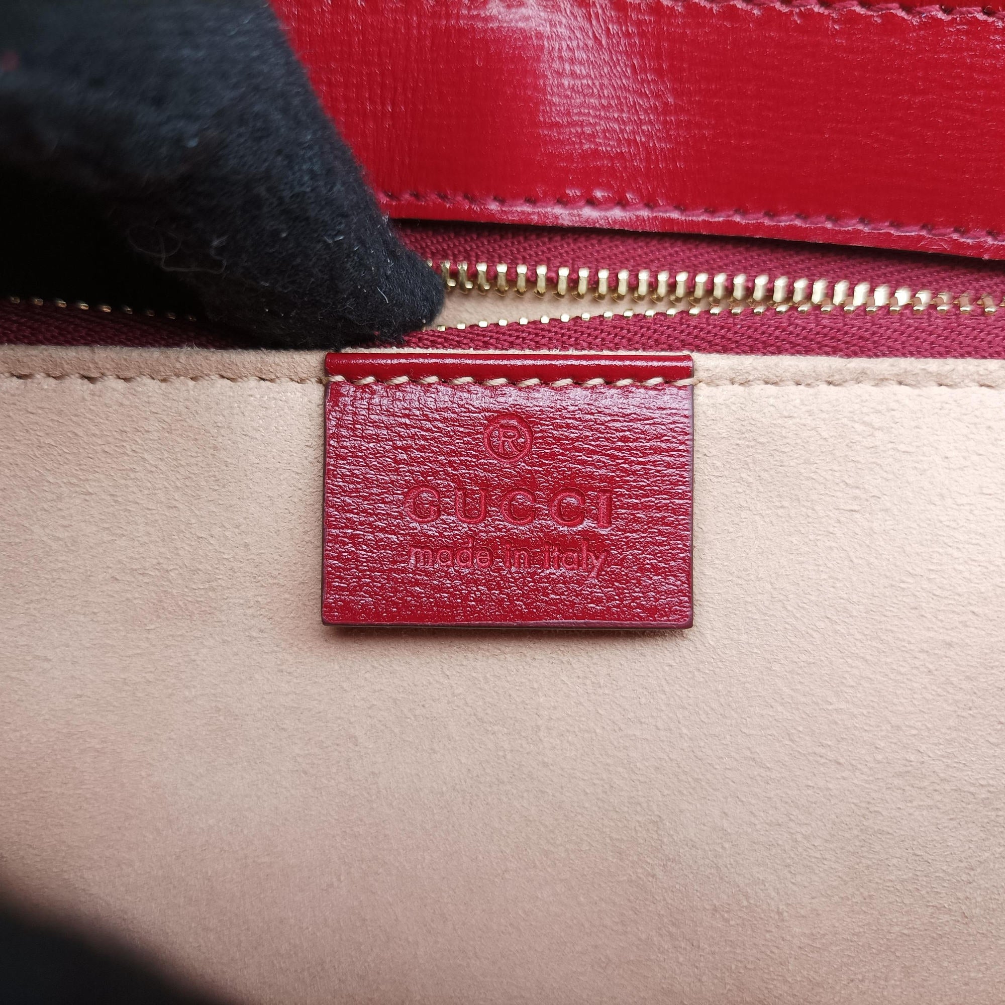 Pre-owned Gucci The Hacker Project Horsebit 1955 Beige × Brown × Red PVC coated canvas×Leather 602204 shoulderbag | stylenewstar