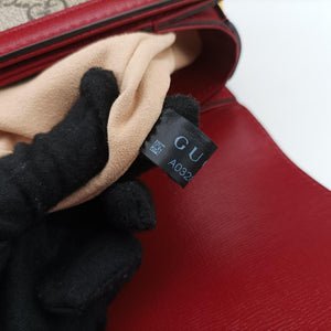 Pre-owned Gucci The Hacker Project Horsebit 1955 Beige × Brown × Red PVC coated canvas×Leather 602204 shoulderbag | stylenewstar