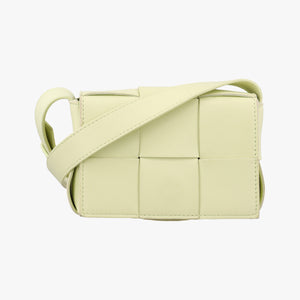 Pre-owned Bottega Veneta candy cassette Yellow lambskin  shoulderbag | stylenewstar