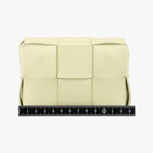 Pre-owned Bottega Veneta candy cassette Yellow lambskin  shoulderbag | stylenewstar