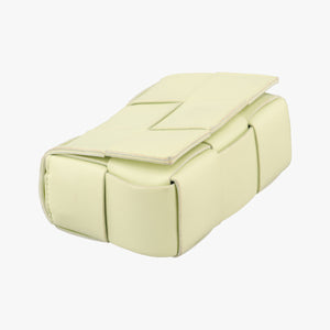 Pre-owned Bottega Veneta candy cassette Yellow lambskin  shoulderbag | stylenewstar