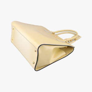 Pre-owned Prada Open tote Yellow SAFFIANO patent  shoulderbag | stylenewstar