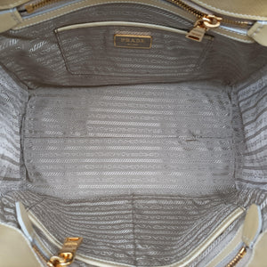 Pre-owned Prada Open tote Yellow SAFFIANO patent  shoulderbag | stylenewstar