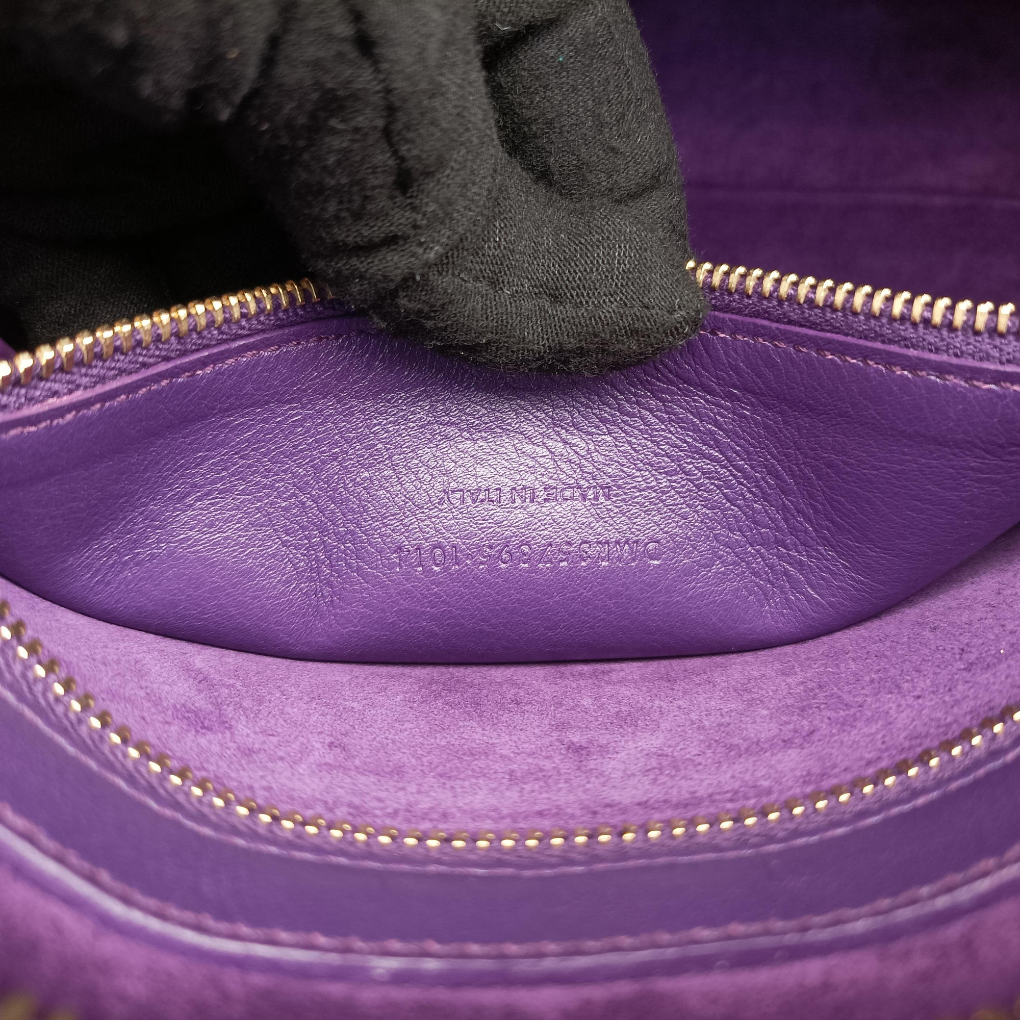 Vintage Yves Saint Laurent baby Cabas Purple Leather 357395 handbag | stylenewstar