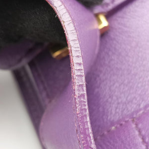 Vintage Yves Saint Laurent baby Cabas Purple Leather 357395 handbag | stylenewstar